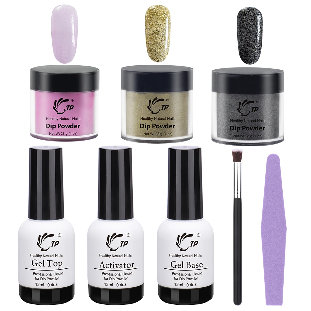 

28g Nail Dipping Powder Set French Summer Manicure Powder dip tray Dry Without Lamp Cure Natural Top Base Manicure brush Tools