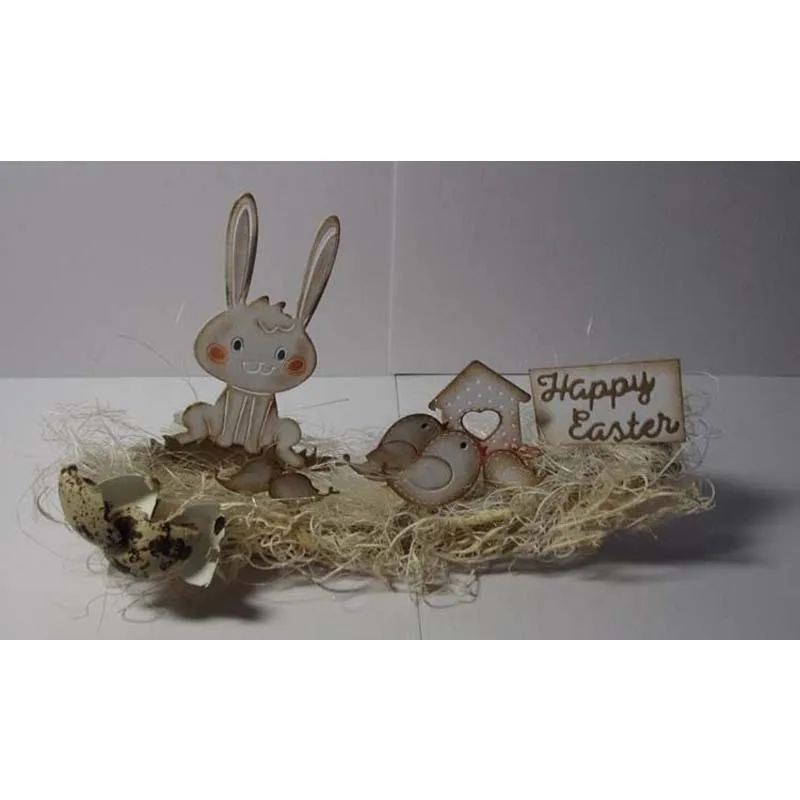 Милый кролик на траве высечки для изготовления карт животные 2020 металлические