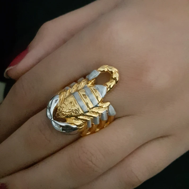 

Новые оригинальные популярные кольца, позолоченные серебряные кольца 925 пробы с королевским скорпионом, английские мужские и женские кольца, Изящные Ювелирные изделия, знаки со звездой