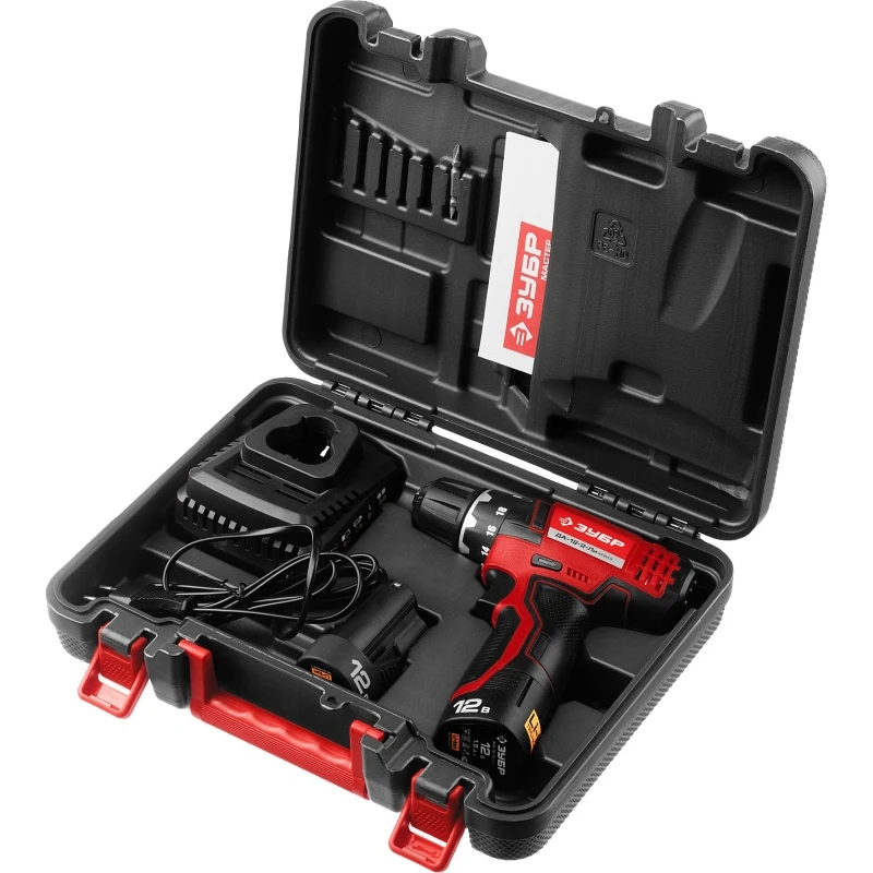 Дрель шуруповерт 12 В Li Ion 2 АКБ ЗУБР ДА Ли КНМ3|Электрические отвертки| |