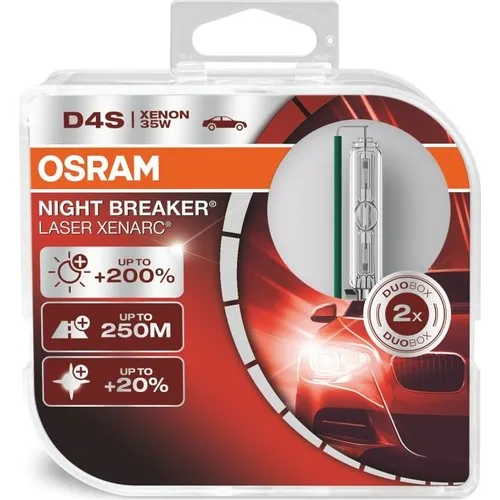 Лазерная ксеноновая лампа Osram D4S с ночным выключателем 200 ярких 2 шт. 42 В/35 Вт