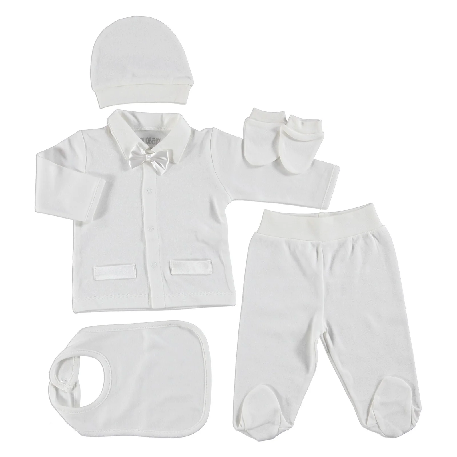 Ebebek HelloBaby/комплект для новорожденных с бантиком комплект из 5 предметов (Одежда