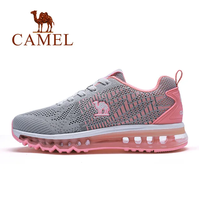 CAMEL/пара беговых кроссовок с воздушной подушкой; спортивные дышащие легкие кроссовки на платформе с амортизацией - Цвет: 664Gray