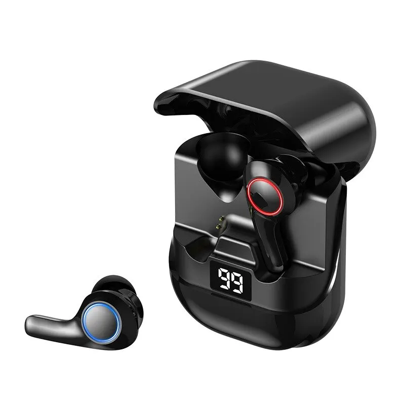 Fones de Ouvido sem Fio com Microfones Esportes à Prova Toque sem Fio Bluetooth Dwaterproof Água Controle Pt08 Tws