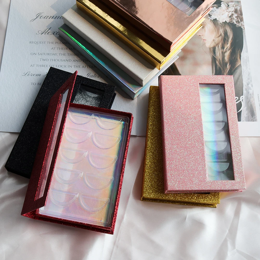 Оптовая продажа 100 шт 5 пар 25 мм упаковка для ресниц из норки пустая посылка