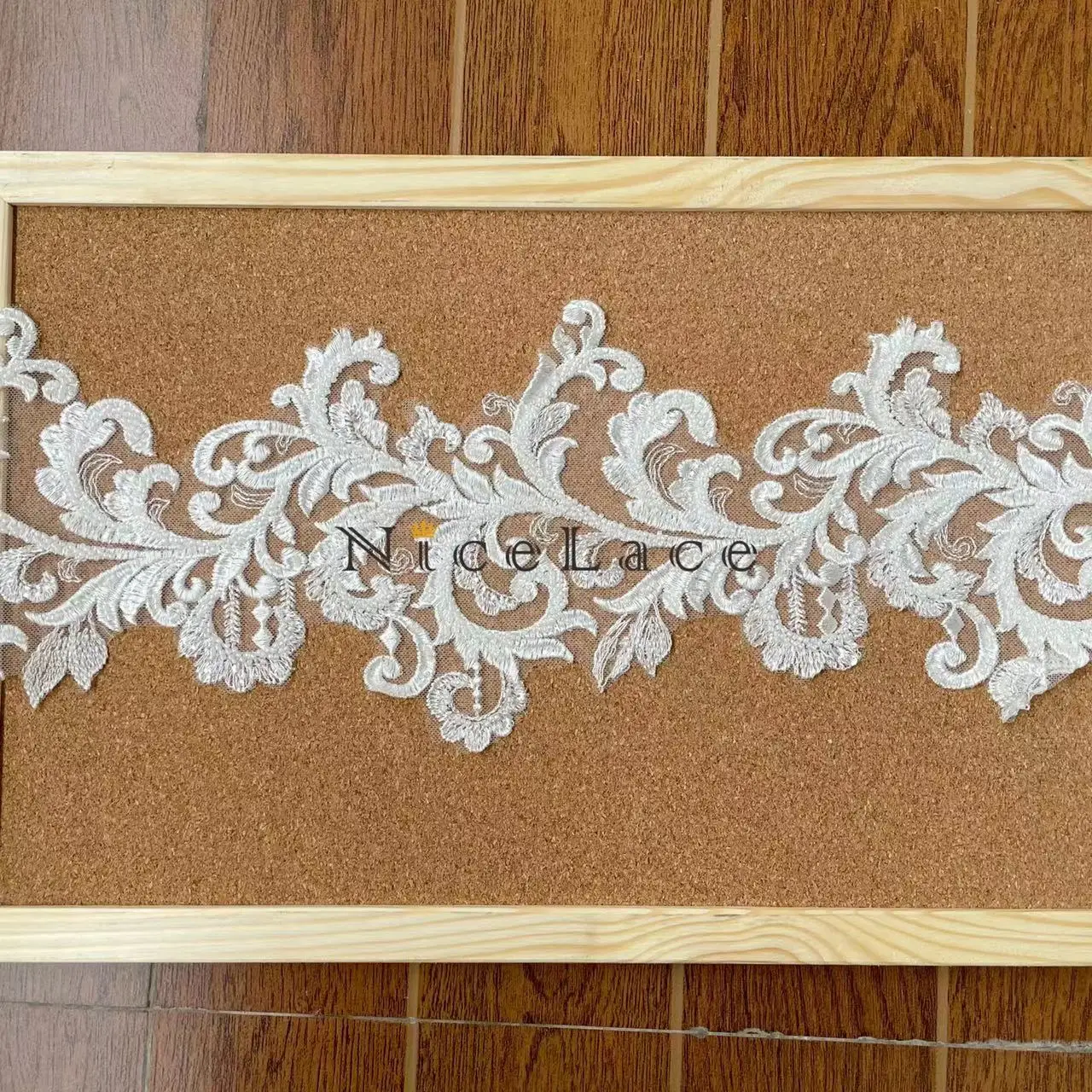 

1 Yard Beading And Sequins Embroidery Trims Exquisite Lace Border Fabric For Wedding Dresses Edge And Bridal Veils Accessorie