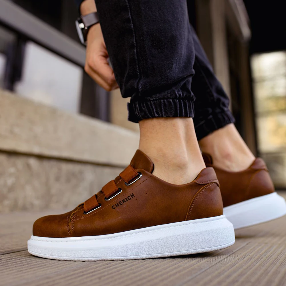 Chekich Женская и мужская обувь Коричневый цвет без кожи Весна осень Застежка на