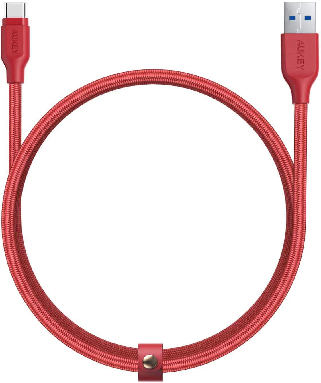 Cable Aukey braided nylon (cb-ac2) USB-C to USB-A 3.1 (red) |