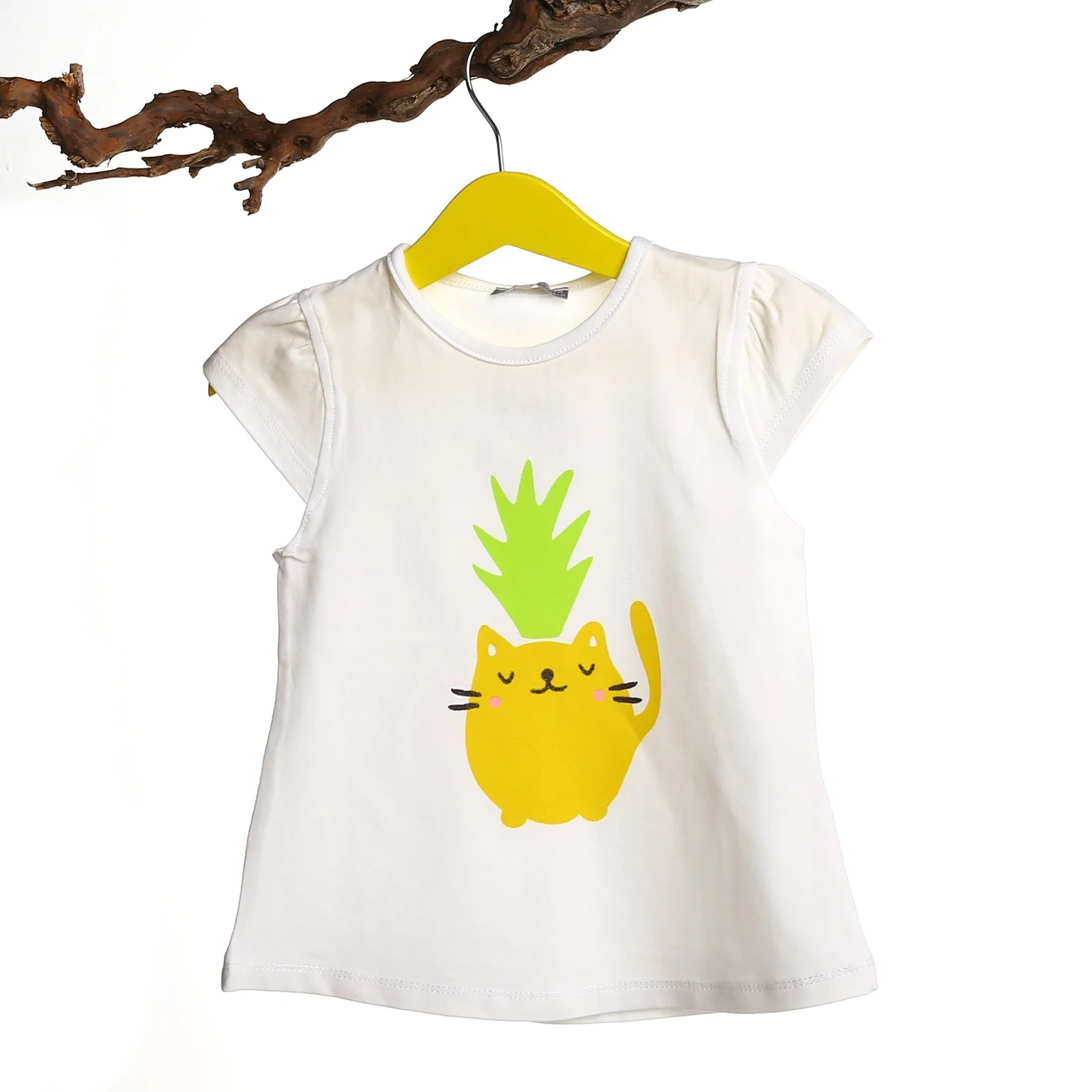 Футболка с принтом в виде ананаса для маленьких девочек ebek Bambaki| |