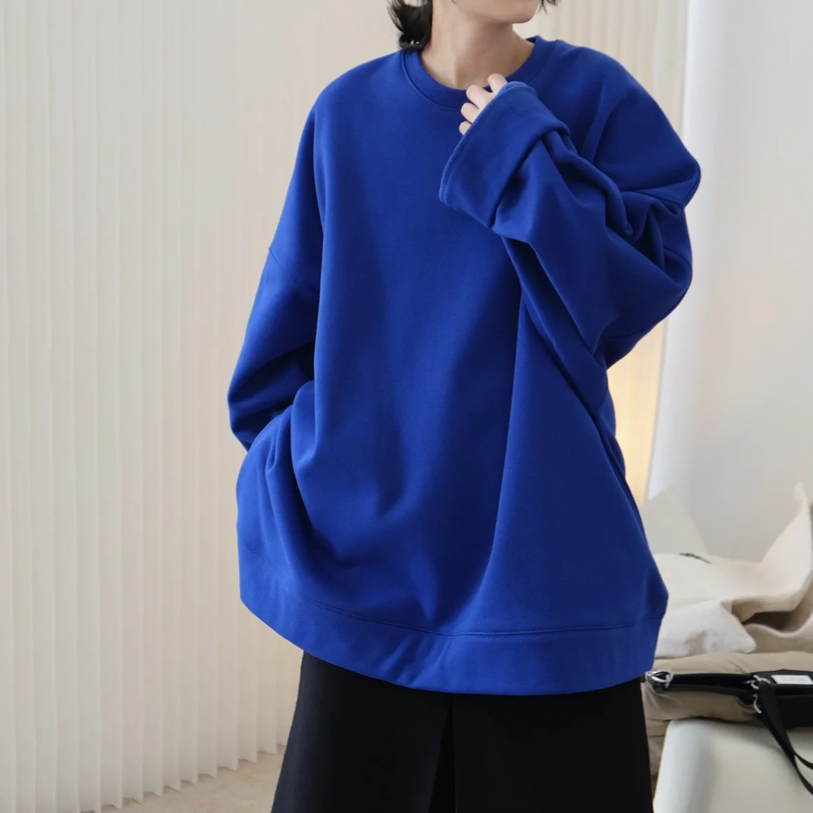 Новый женский объёмный мягкий оверсайз свитшот из мягкого хлопка - купить по