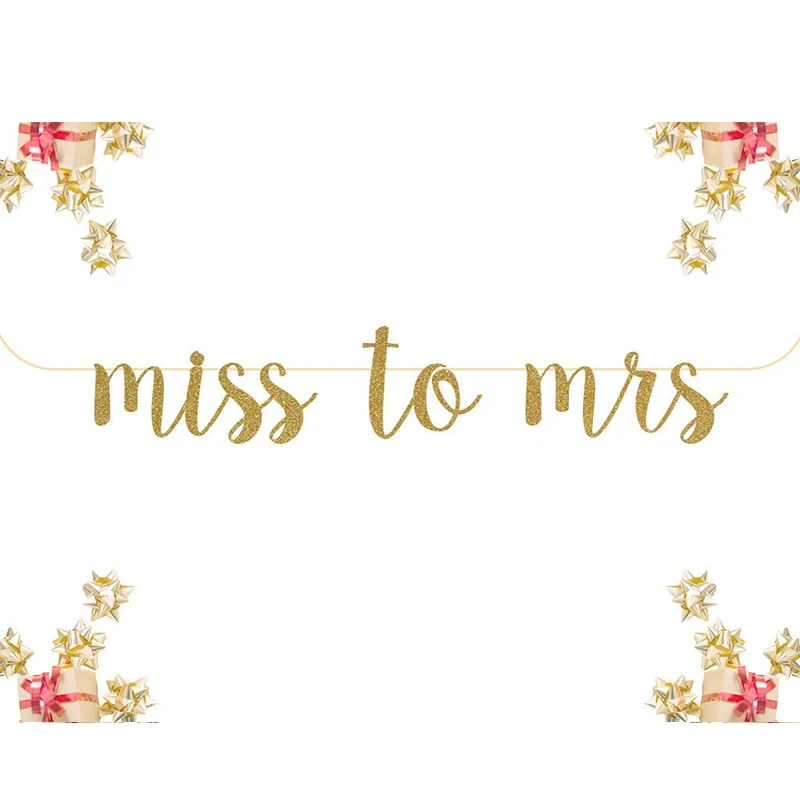 Miss to Mrs баннер с блестками фотореквизит для празднования вечеринки