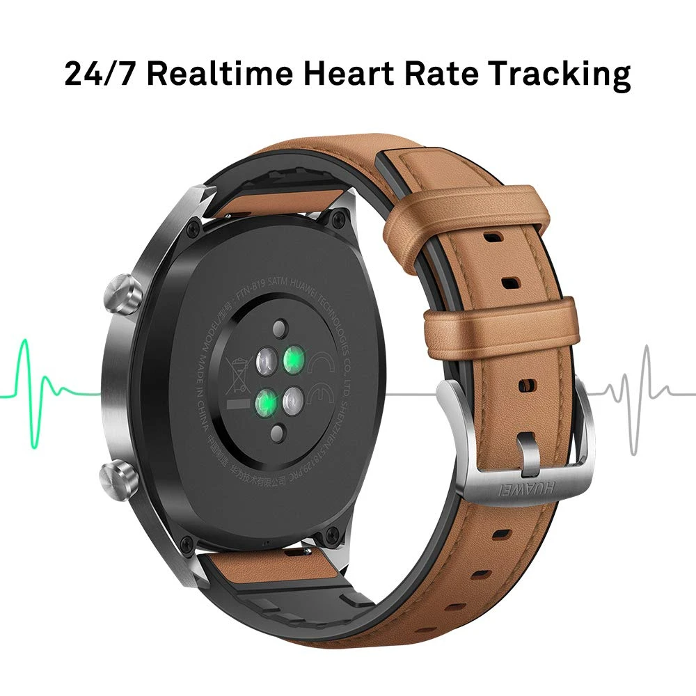 Watche smart Huawei Watch GT Fashion цвет коричневый (коричневый) -часы (труслип GPS мониторинг