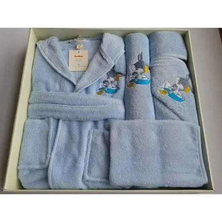

zdilek Newborn Male Baby Bamboo Bathrobe Set Bugs Bunny Blue 162575846