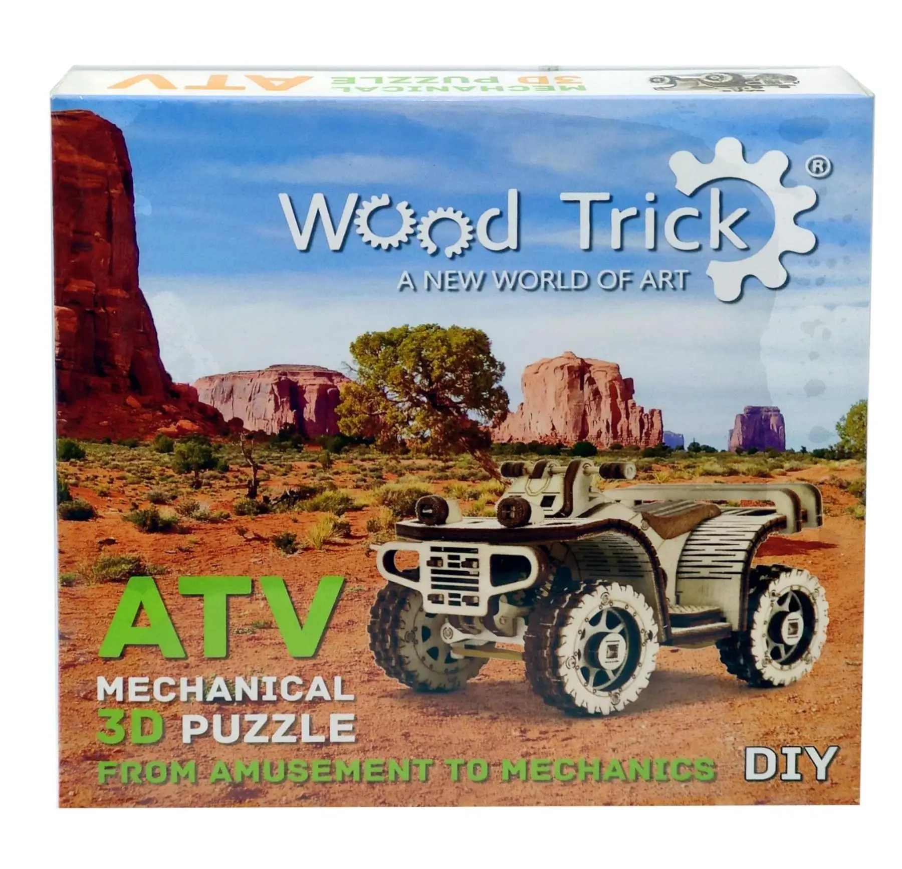 Механический 3D-пазл из дерева Wood Trick Квадроцикл ATV | Игрушки и хобби