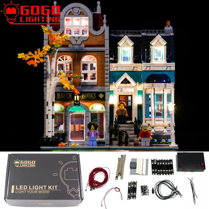 

GOGOLIGHTING Brand LED Light Up Kit For Lego 10270 European Style Bookstore Building Blocks Lamp Set Toys(Only Light No Model)