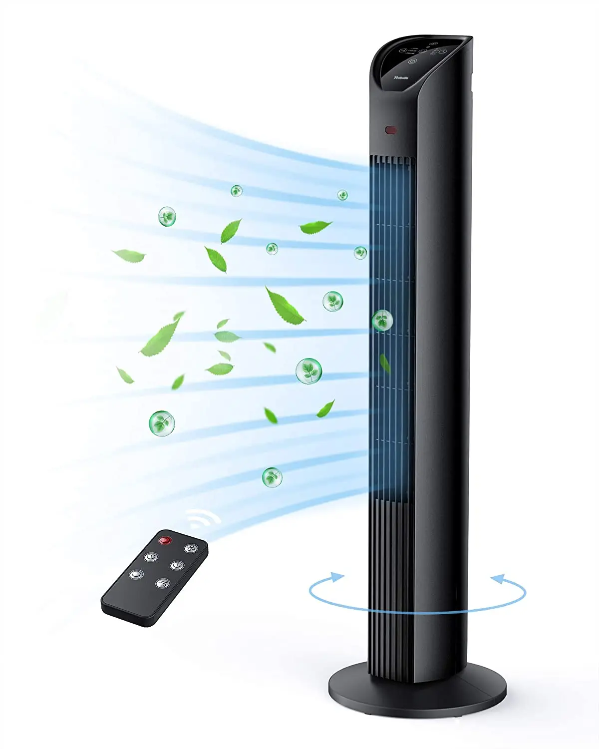 

Tower Fan Bladeless Fan with Remote, Oscillating Fan Features 3 Modes 3 Speed, 75° Oscillation, and 12H Timer