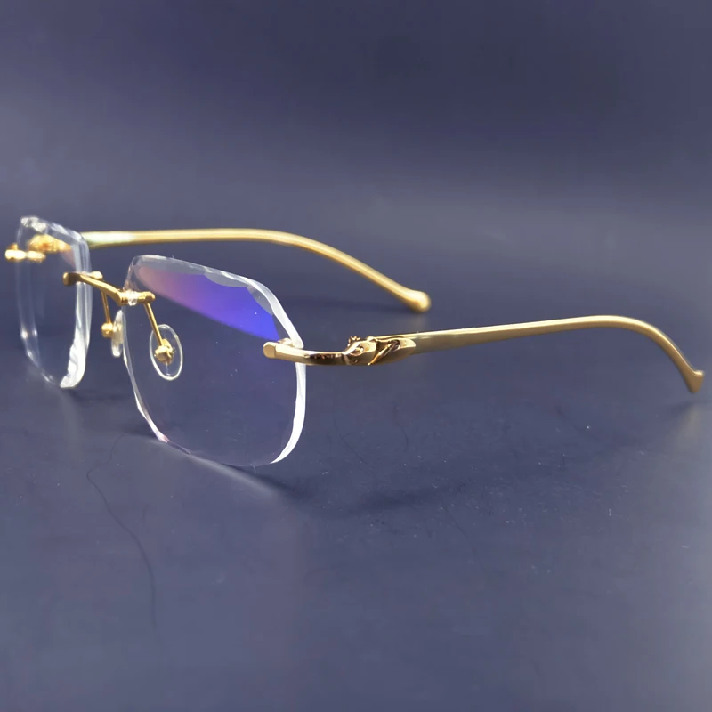 Солнцезащитные очки с алмазной огранкой, ограниченные солнцезащитные очки в стиле Пантеры для мужчин и женщин, безободковые солнцезащитные очки Stylis Carter, солнцезащитные очки для вождения