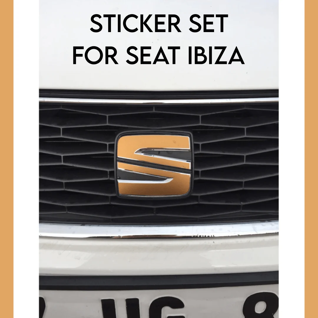 Логотип наклейка для Seat Ibiza MK4 MK5 бронзовый значок Набор наклеек карбоновая