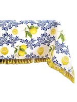 lemon flower tasseled table cloth 140x270 table set home decoration digital printing special production washable at 30 degrees