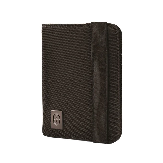 Обложка для паспорта Victorinox с защитой от сканирования RFID чёрная 10x1x14 см| |