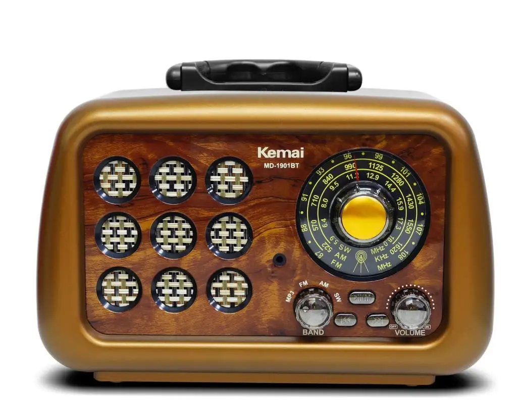 Kemai MD1901 USB/SD/MP3/Bluetooth перезаряжаемое ностальгическое радио кофе | Электроника