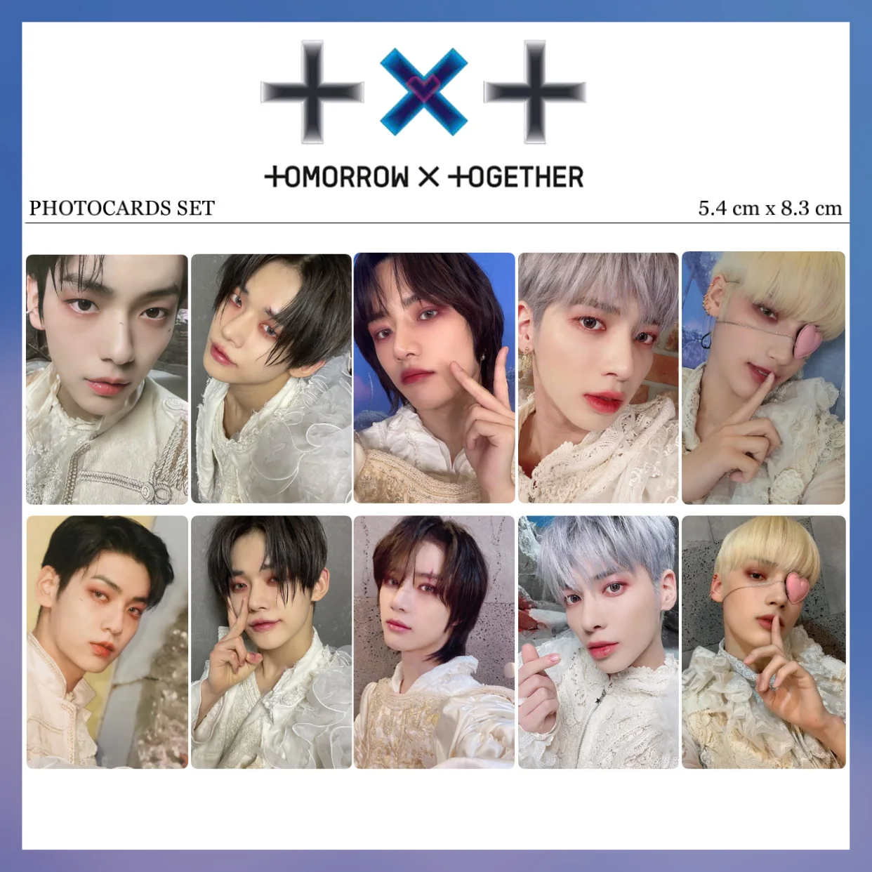 10 шт/комплект Карты Tomorrow x Together TXT FREEZE двусторонние для коллекции | Канцтовары