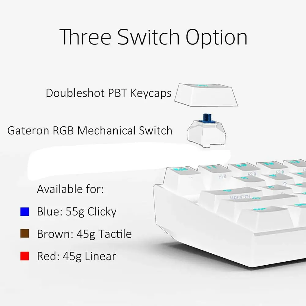 Игровая клавиатура Anne Pro 2 Pro2 60% механическая с RGB-подсветкой Bluetooth 5 0 61 клавиша