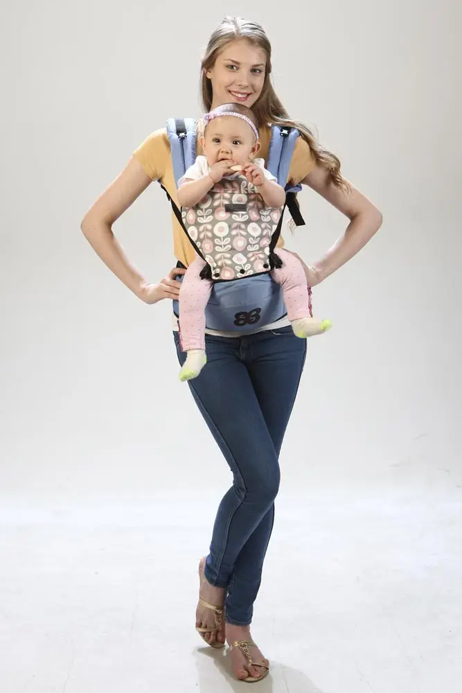 Фото Хипсит со спинкой на 2 лямках для переноски ребенка Sinbii Simple fit + double set. Корея | Мать
