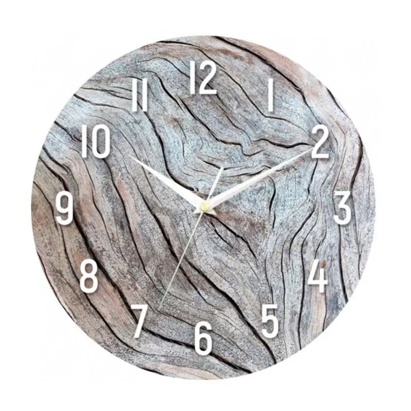 Часы настенные DOMOZON дерево круглые для спальни гостиной диаметр 28.5 см домашний