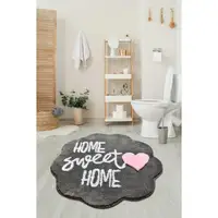 Home Sweet Home Closet Set Bath Mat Bathroom Carpet Grey ( 90cmx90cm)