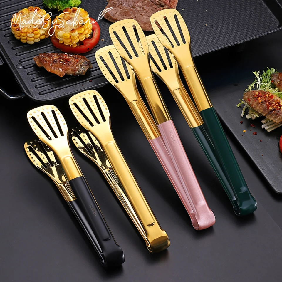

Stainless Steel BBQ Grilling Tong Salad Bread Food Tong Non-Stick Kitchen Accessories Grilling Cooking Tong Barbecue Clip