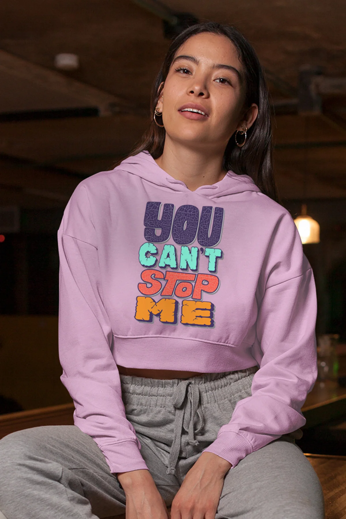 Angemiel/Розовая Короткая Толстовка с капюшоном | Женская одежда