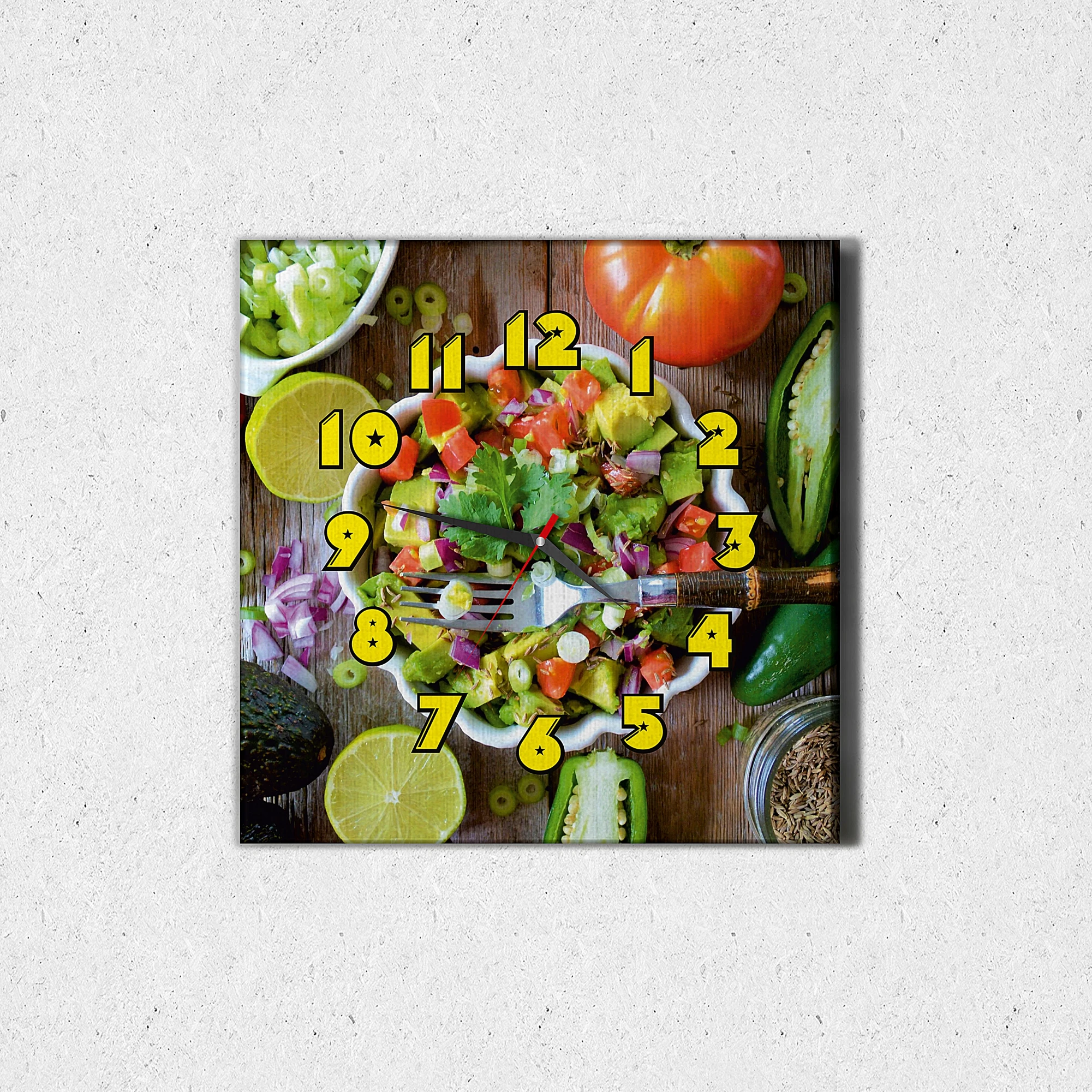 Часы на холсте для кухни|Настенные часы| |