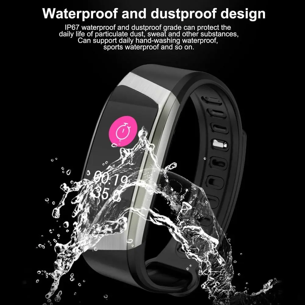 10pcs E18 Smart Bracelet Blood Pressure Heart Rate Monitor Fitness Activity smart Tracker Waterproof Men Women Sport wrist band |