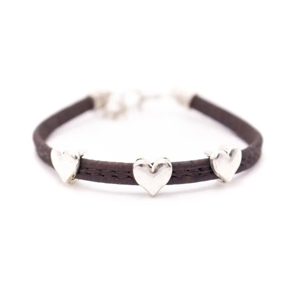 samll three flower cork bracelet women cute handmade jewelry Girlfriend Gift BR-432 | Украшения и аксессуары