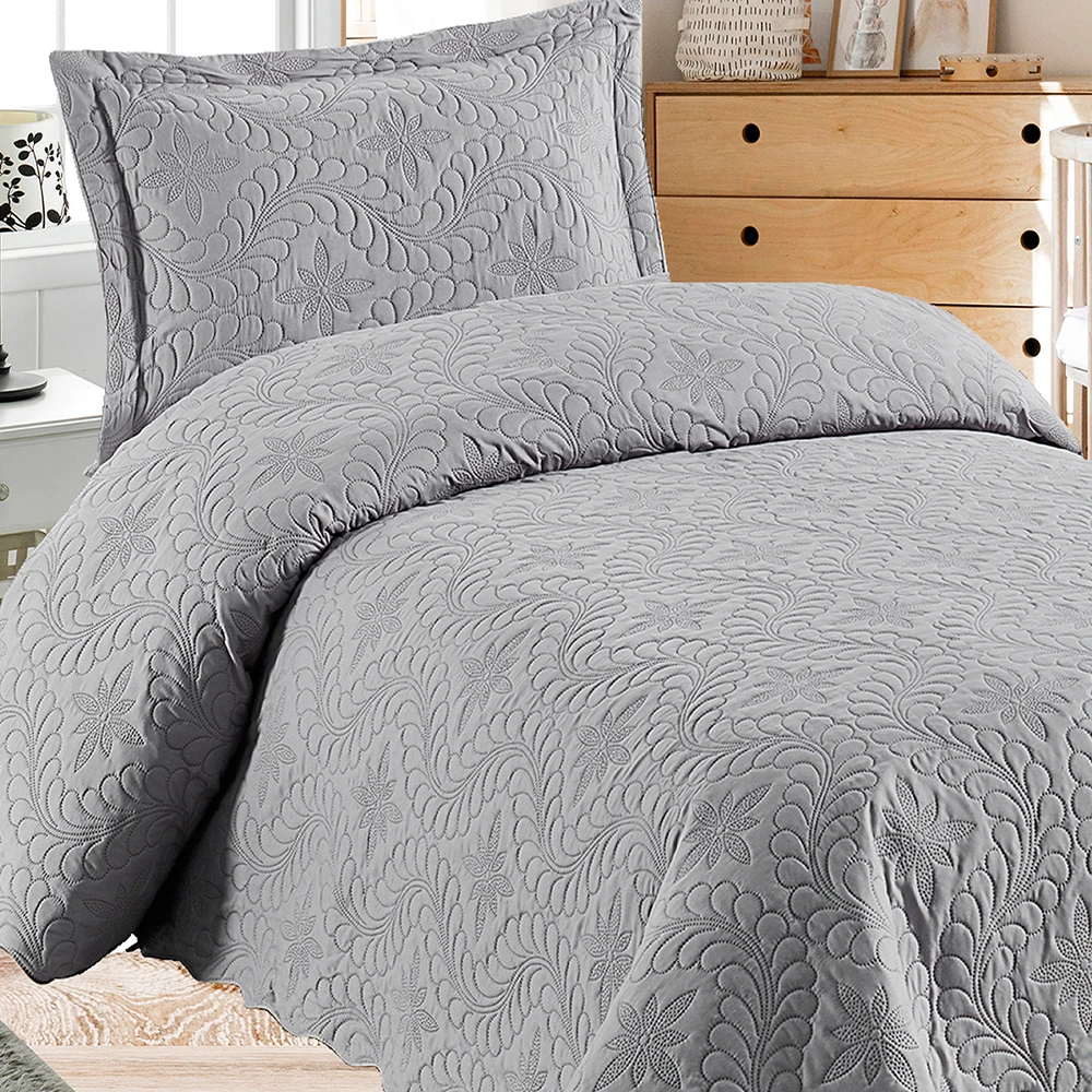 Offerte La Mia Coperta Ivy Grey Copripiumino Trapuntato In Microfibra Monoposto Cucito Tessuto Personalizzato Lavabile Può Essere Stirato Su Turco Realizzato Per Adattarsi Fiat