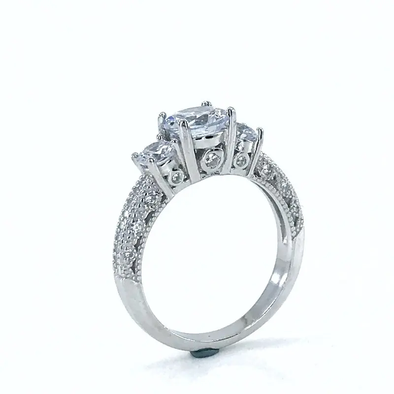 Алмазная модель ТРИА три каменное серебряное кольцо | Украшения и аксессуары