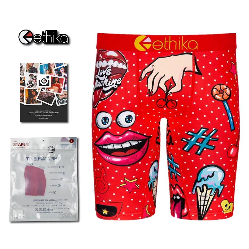 

Зрелые шелковые шорты-боксеры Ethika, персонализированные тонкие мужские дышащие шорты Ethika