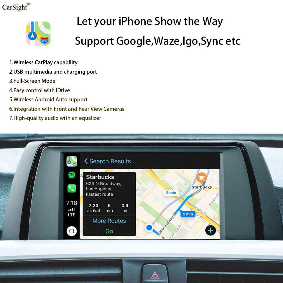 Беспроводной Apple Carplay Android автомобильный интерфейсный декодер для BMW X1 X2 X3 X4 X5 X6 M2 M4