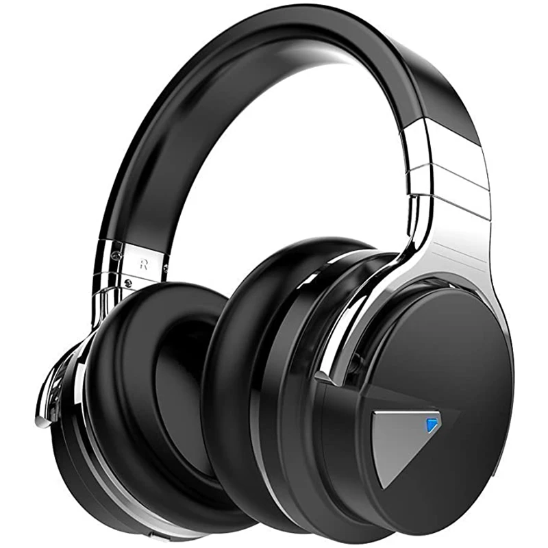 

E7 Active Noise Cancelling Bluetooth Headphones with Microphone Wireless Headphones Over Ear 30H Playtime for Travel Work TV