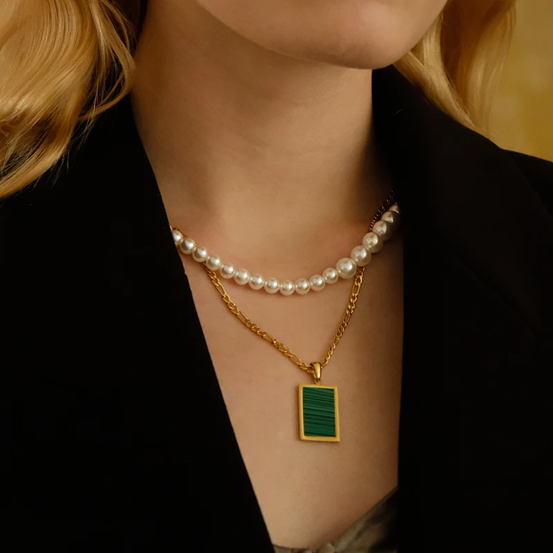 Винтажное ожерелье Uworld 316 из нержавеющей стали квадратная подвеска модное