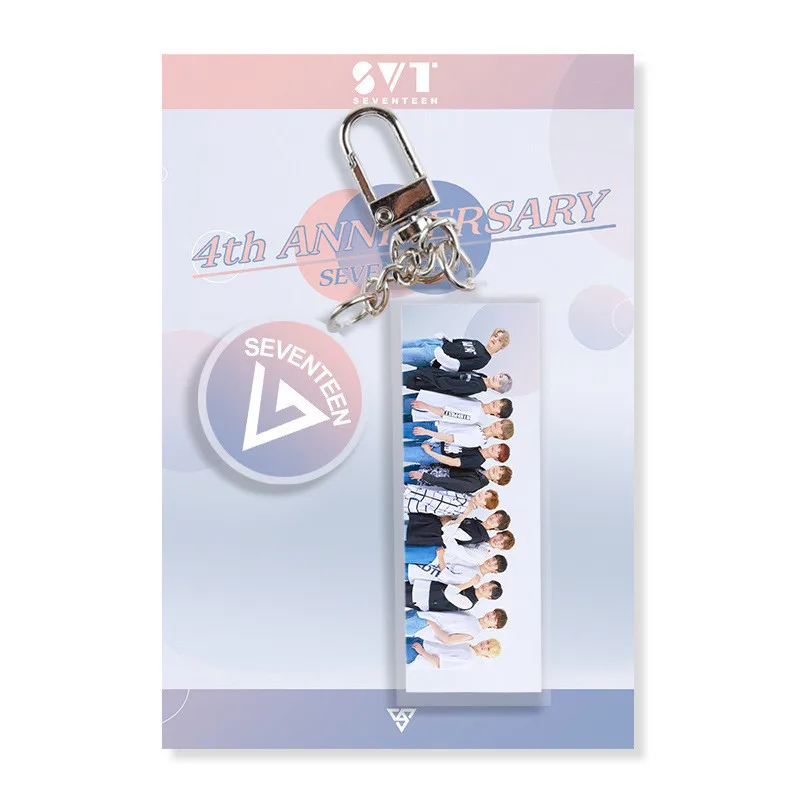 K-POP IKON MONSTA X STRAY KIDS SAPPY RED VELVET 17 CARAT SEVENTEEN INFINITE Acrylic Keychain Keyring Charm Bag Pendant YG334 - Цвет: SEVENTEEN