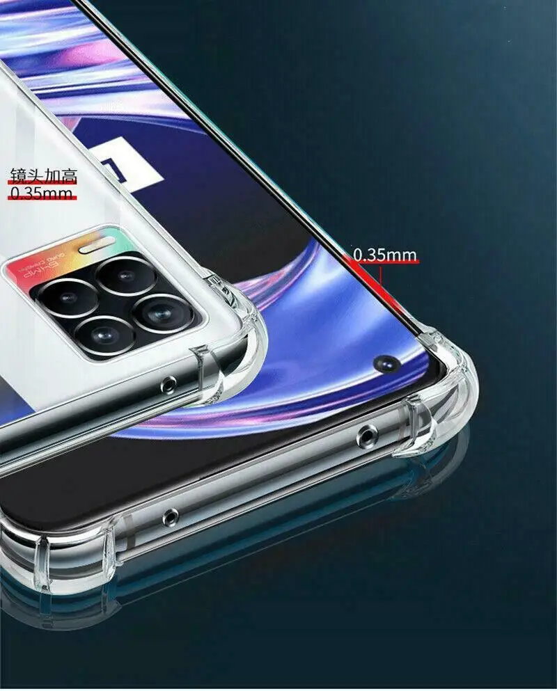 REALME 8 PRO Anti Shock transparent Gel case Anti-Shock reinforced corners