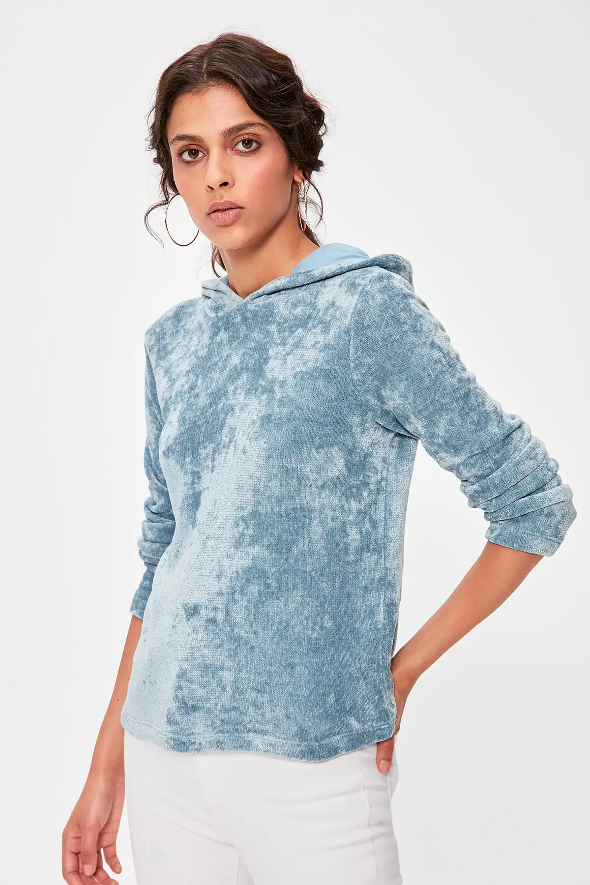 Trendyol мятный трикотажный Свитшот TWOAW20SW0268