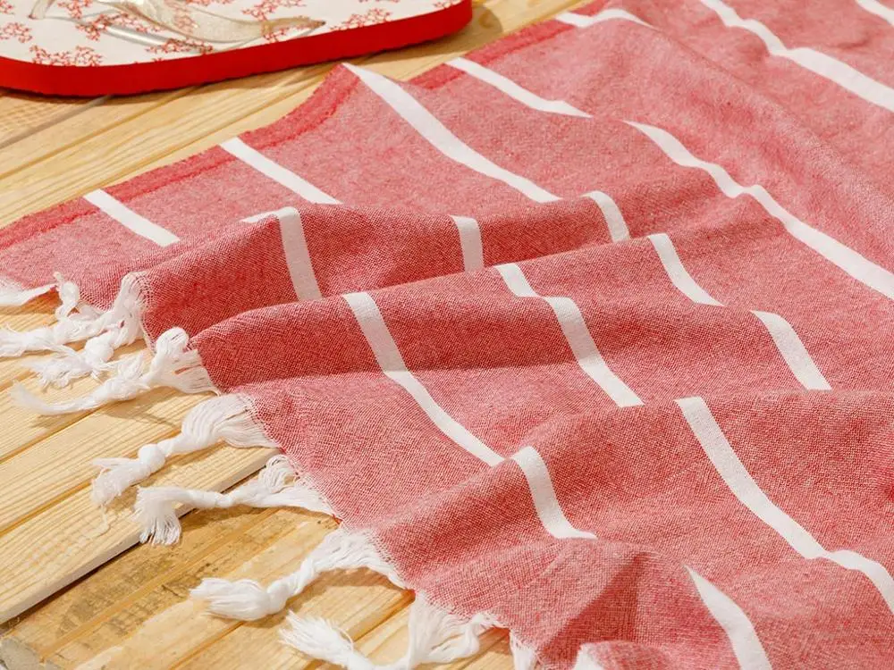 Хлопковое очень большое турецкое банное полотенце с кисточками туристическая