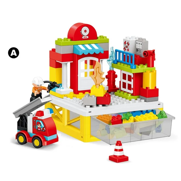 Конструктор Пожарная станция 2 варианта сборки 56 деталей |