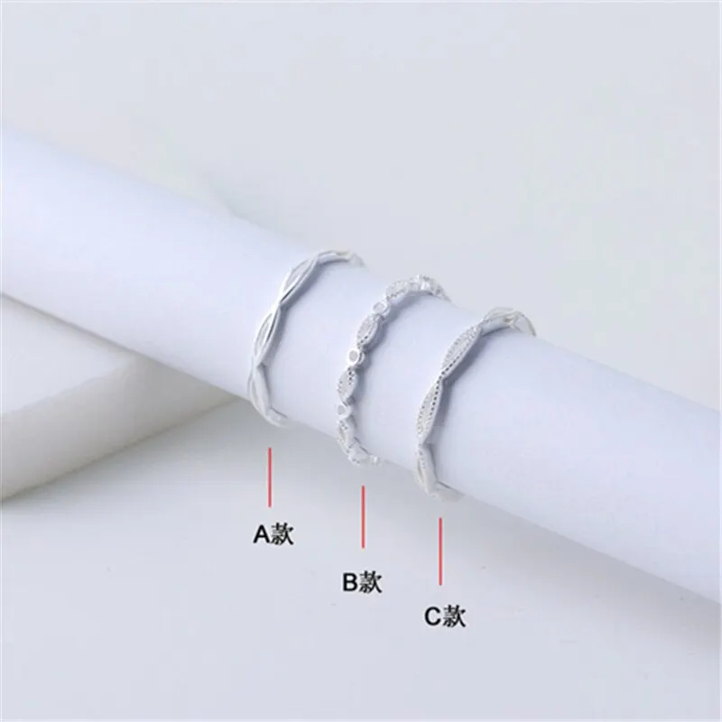 

A00116 Jazaz Fashion Minimalist Geometric Baroque Charm Rings for Women Girls Genuine 100% 925 Sterling Silver Jewelry