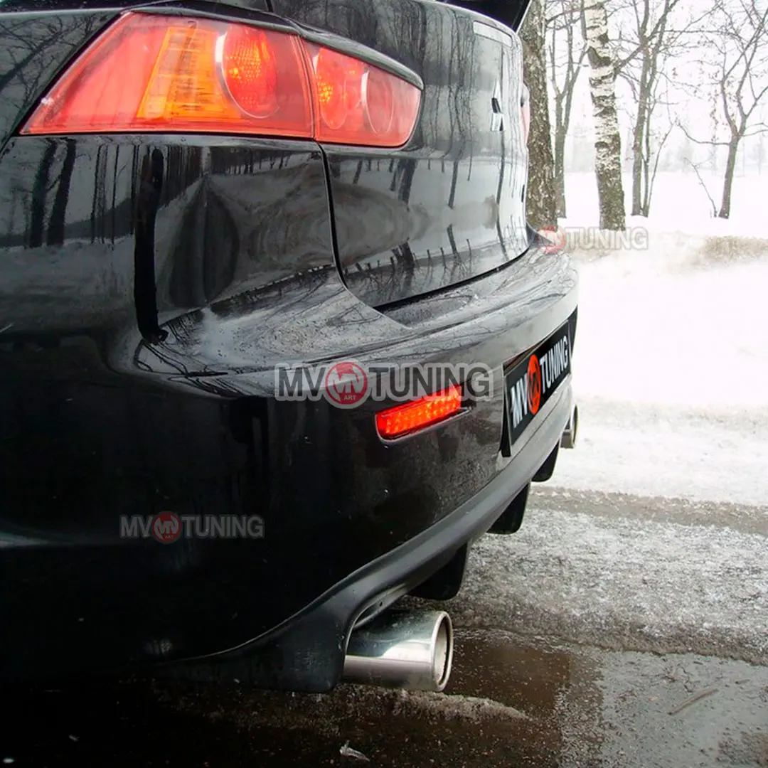 Диффузор заднего бампера для Митсубиши Лансер 10 АБС пластик тюнинг накладка