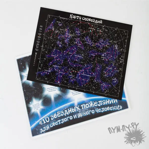 Светящаяся карта звездного неба |