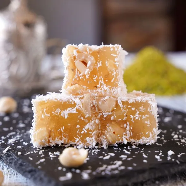 Кокосовое покрытие турецкий восторг с зерном орех источник энергии вкус